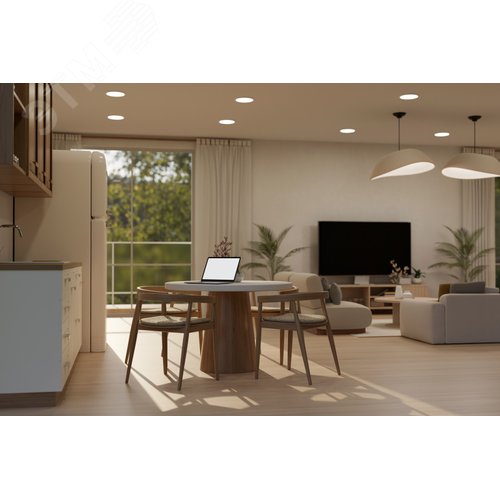 Светильник декоративный светодиодный LED встраиваемый ДВО 1803 PRO белый круг 30Вт 4000K IP40 5