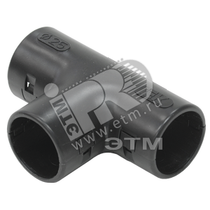 Тройник открывающийся TI25G черный - IEK (ИЭК)