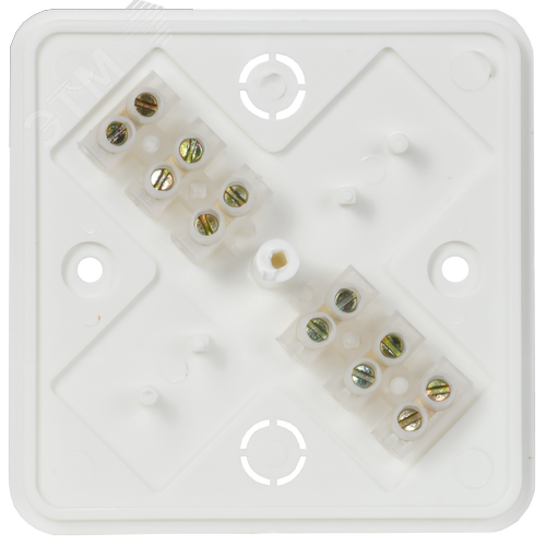 Коробка распределительная КМ41216-01 75х75х28мм  белая с контактной группой 3