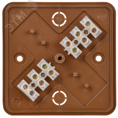 Коробка распределительная КМ41216-05 75х75х28мм дуб с контактной группой 3