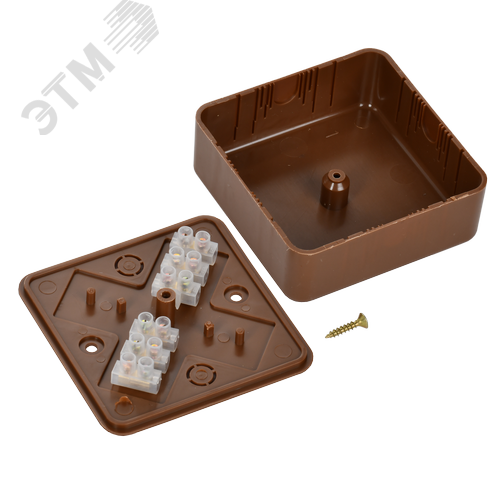 Коробка распределительная КМ41216-05 75х75х28мм дуб с контактной группой 5