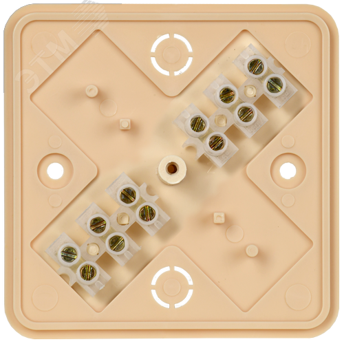 Коробка распределительная КМ41216-04 75х75х28мм   сосна с контактной группой 3