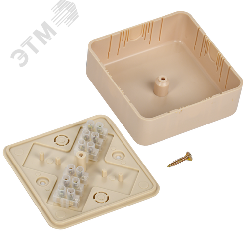 Коробка распределительная КМ41216-04 75х75х28мм   сосна с контактной группой 5