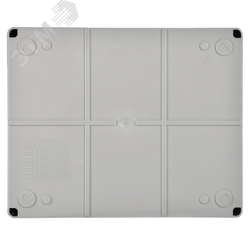 Коробка КМ41346 распаячная для открытой проводки 240х195х90мм IP55 RAL7035 монтажная плата кабельные вводы - фото 3