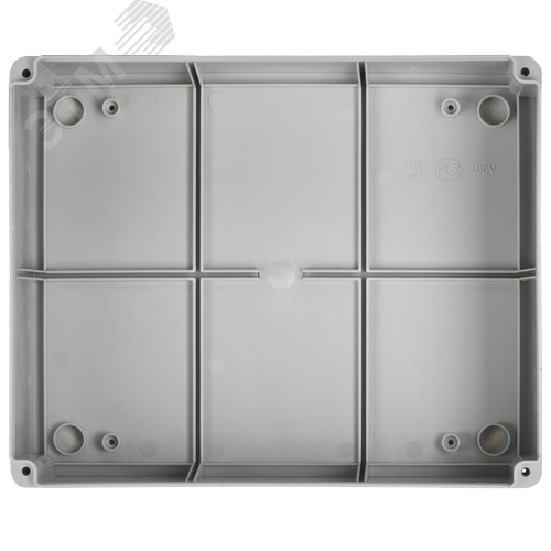 Коробка КМ41274 распаячная для открытой проводки 240х195х165мм IP55 RAL7035 кабельные вводы - фото 2