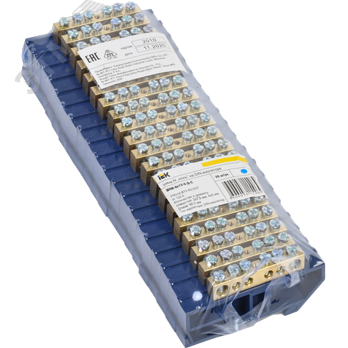 Шина N ноль на DIN-изоляторах ШНИ-8х12-6-Д-С 2