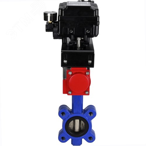 Затвор дисковый поворотный QT450-304-EPDM-2W-Fb-H Ду50 Ру16 корпус чугун QT450, диск нержавеющая сталь 304, уплотнение EPDM, с пневмоприводом DA-065 и позиционером EPRP1-NU-0-08 без обратной связи - фото 2