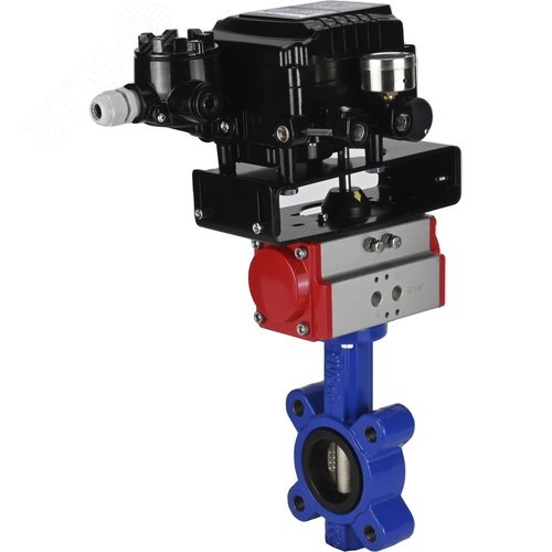 Затвор дисковый поворотный QT450-304-EPDM-2W-Fb-H Ду50 Ру16 корпус чугун QT450, диск нержавеющая сталь 304, уплотнение EPDM, с пневмоприводом DA-065 и позиционером EPRP1-NU-0-08 без обратной связи - фото 5
