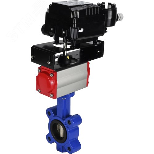 Затвор дисковый поворотный QT450-304-EPDM-2W-Fb-H Ду50 Ру16 корпус чугун QT450, диск нержавеющая сталь 304, уплотнение EPDM, с пневмоприводом DA-065 и позиционером EPRP1-NU-0-08 без обратной связи - фото 3