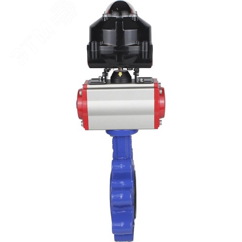 Затвор дисковый поворотный QT450-304-EPDM-2W-Fb-H Ду50 Ру16 чугун QT450, диск нержавеющая сталь 304, уплотнение EPDM, пневмопривод DA-065, пневмораспределитель PND2-S1EM-52-1NC-J08-220VAC и БКВ LSB-510-02ExM12-250 - фото 8
