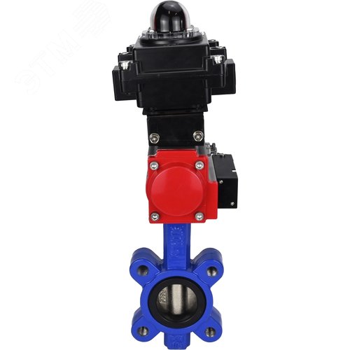 Затвор дисковый поворотный QT450-304-EPDM-2W-Fb-H Ду50 Ру16 чугун QT450, диск нержавеющая сталь 304, уплотнение EPDM, пневмопривод SA-083, пневмораспределитель PND2-S1EM-52-1NC-J08-24VDC и БКВ LSB-410-02ExM12-250 - фото 6