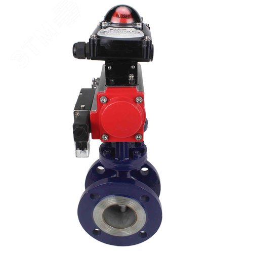 Затвор дисковый с тройным эксцентриситетом WCB-304-M-F-ISO Ду150 Ру25 фланцевый, корпус углеродистая сталь WCB, диск нержавеющая сталь 304, METAL, пневмопривод DA-160, пневмораспределитель PND2-S1EM-52-1NC-J08-220VAC и БКВ LSB-210-02NM12-220/24 - фото 7