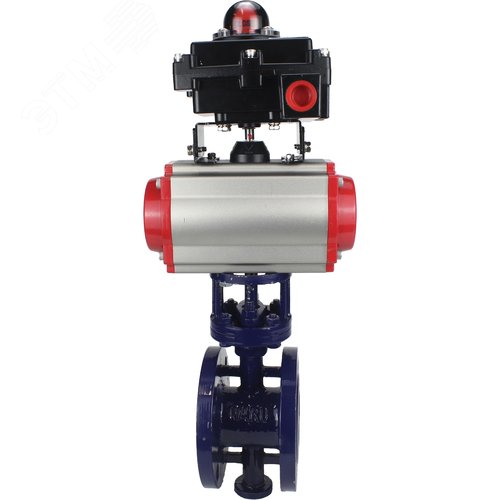 Затвор дисковый с тройным эксцентриситетом WCB-316-M-F-ISO Ду150 Ру25 фланцевый, корпус углеродистая сталь WCB, диск нержавеющая сталь 316, METAL, пневмопривод DA-160, пневмораспределитель PND2-S1EM-52-1NC-J08-24VDC и БКВ LSB-410-02ExM12-250 - фото 6