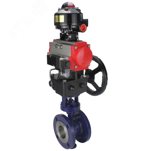 Затвор дисковый с тройным эксцентриситетом WCB-304-M-F-ISO Ду125 Ру25 фланцевый сталь WCB диск нержавеющая сталь 304 METAL, пневмопривод DA-140, пневмораспределитель PND2-S1EM-52-1NC-J08-220VAC БКВ LSB-510-02ExM12-250, ручной дублёр HDM-4 - DN.ru
