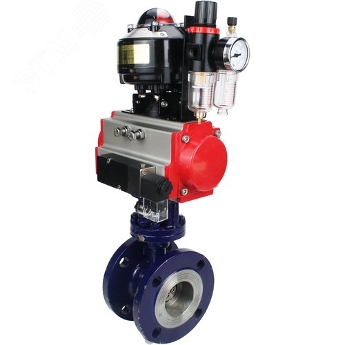 Затвор дисковый с тройным эксцентриситетом WCB-316-M-F-ISO Ду150 Ру25 фланцевый, углеродистая сталь диск нержавеющая сталь, METAL, пневмопривод DA-160, пневмораспределитель PND2-S1EM-52-1NC-J08-24VDC, БКВ LSB-510-02ExM12-250, БПВ APU1-10-40-V08 - DN.ru
