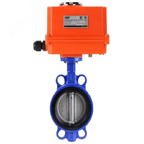Затвор дисковый поворотный QT450-304-EPDM-2W-Fb-H Ду50 Ру16 корпус чугун QT450, диск нержавеющая сталь 304, уплотнение EPDM, с электроприводом 1/4-оборотным QT-30 MINI 220В - DN.ru