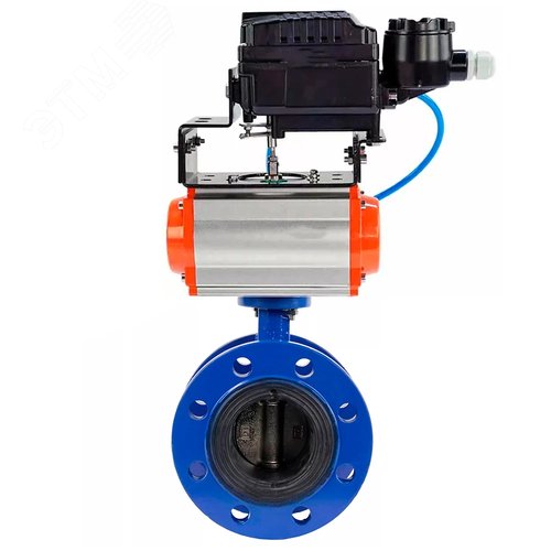 Затвор дисковый поворотный GGG40-304-EPDM-2W-F-R Ду300 Ру16 корпус чугун GGG40, диск нержавеющая сталь 304, уплотнение EPDM, с пневмоприводом DA-210 и позиционером EPRP1-NU-0-08 - DN.ru