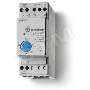 Модульные фото-реле Расширенный диапазон работы (9.6V-33.6V AC/DC), Упаковка с 1 реле (117100241001PAS) - Finder