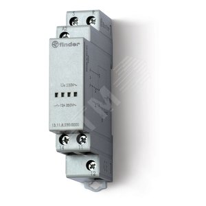 Реле модульное электронное вызывное со сбросом 1СO 12A питание 230В АC 17.5мм IP20(1шт) (13.11.8.230.0000PAS) - FINDER