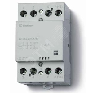 Контактор модульный 2NO+2NC 40А контакты AgSnO2 катушка 120В АС/DC 53.5мм IP20 механический индикатор (1шт) (22.44.0.120.4610PAS)