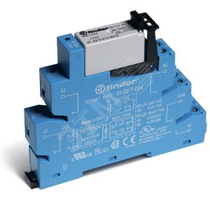 Модуль интерфейсный сборка 41.52.9.060.0010 + 93.02.0.060, электромеханическое реле, 2CO 8A, контакты AgNi, питание 60В AC/DC, IP20, винтовые клеммы