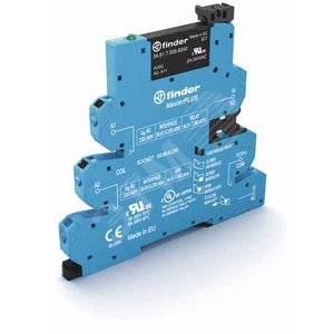 Модуль интерфейсный сборка 34.81.7.024.9024 + 93.66.0.240, твердотельное реле, серия MasterPLUS, выход 6A 24В DC, питание 24-240В AC/DC, IP20, безвинтовые клеммы Push-in