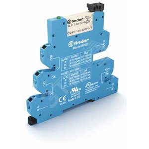 Модуль интерфейсный сборка 34.51.7.060.5010 + 93.67.8.230, электромеханические реле, серия MasterINPUT, 1CO 6A, контакты AgNi+Au, питание 230-240В AC, IP20, безвинтовые клеммы Push-in