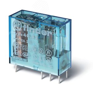 Реле электромеханическое универсальное миниатюрное, монтаж на печатную плату или в розетку, выводы с шагом 5мм, 2CO 8A, контакты AgCdO, катушка 18В DC, степень защиты RTII