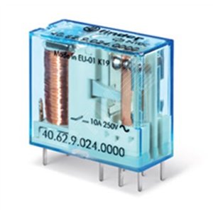 Реле электромеханическое универсальное миниатюрное, монтаж на печатную плату или в розетку, выводы с шагом 5мм, 2CO 10A, контакты AgNi, катушка 110В DC, степень защиты RTII