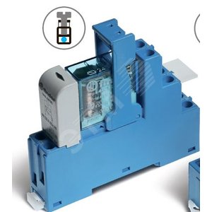 Модуль интерфейсный сборка 40.52.8.110.0000 + 99.02.0.230.98 + 95.05SPA, электромеханическое реле, 2CO 8A, контакты AgNi, питание 110В AC, IP20, винтовые клеммы, пластиковая клипса, LED + варистор