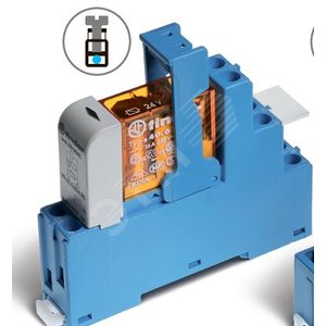 Модуль интерфейсный сборка 40.61.8.110.0000 + 99.02.0.230.98 + 95.05SPA, электромеханическое реле, 1CO 16A, контакты AgCdO, питание 110В AC, IP20, винтовые клеммы, пластиковая клипса, LED + варистор, упаковка 1шт