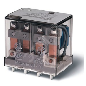 Реле электромеханическое силовое миниатюрное, монтаж на печатную плату, 4CO 12A, контакты AgCdO, катушка 120В AC, степень защиты RTI, опции: нет