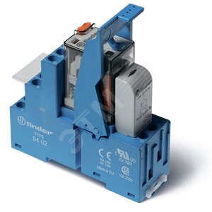 Модуль интерфейсный сборка 55.32.9.024.0020 + 99.02.9.024.59 + 94.02.7SMA, электромеханическое реле, 2CO 10A, контакты AgNi, питание 24В DC, ATEX, IP20, винтовые клеммы, металлическая клипса, LED