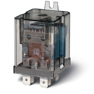 Реле силовое электромеханическое, монтаж в наконечники Faston 250 (6.3x0.8мм), 1NO+1NC 20A, контакты AgCdO, катушка 120В AC, степень защиты RTI, монтажный фланец, опции: нет, упаковка 1шт.