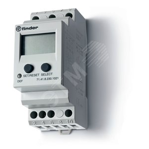 Универсальные контрольные реле напряжения AC/DC, диапазон 15~700v DC, 15~480vAC, Настройка верхней и нижней границы, Настройка гистерезиса и памяти, Упаковка с 1 реле (71.41.8.230.1021PAS) - Finder