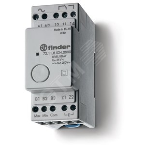 Реле контроля уровня, фиксированный диапазон чувствительности 150кОм, питание 240В AC, выход 1CO 16А, модульное, ширина 35мм, IP20