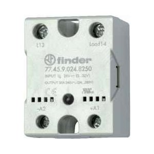 Реле твердотельное выход 40А (48-600В АС) 230В AC включение при пересечении нуля монтаж на панель IP20 (77.45.8.230.8650)