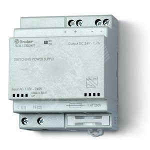Импульсный источник питания вход 110-240V AC выход 24V DC 36Вт 1 реле (78.36.1.230.2401PAS) - FINDER