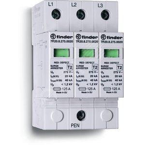 Устройство защиты от импульсных перенапряжений УЗИП тип 2 (3 варистора) для фотогальванических систем 1500В DC, модульный, степень защиты IP20