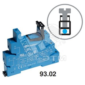 Розетка с винтовыми клеммами с зажимной клетью для реле 41, питание 230В АC