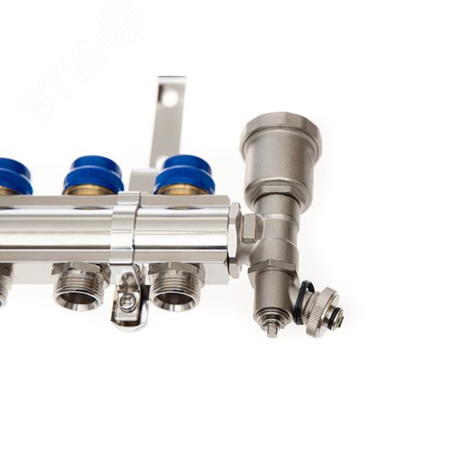 Коллекторная группа FHF-4RF set 4 контура 1'x3/4' с расходомерами, воздухоотводчиками и кронштейнами - фото 7