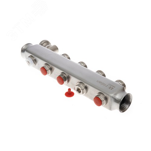 Коллекторная группа SSM-4R set 4 контура 1'X3/4' с термостатическими клапанами и кронштейнами - фото 3