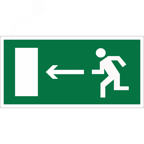 Знак безопасности BL-3517.E04''Напр. к эвакуационному выходу налево''