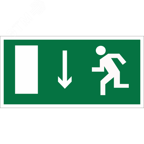 Знак безопасности BL-3015B.E10''Указ. двери эвакуационного выхода (лев.)''