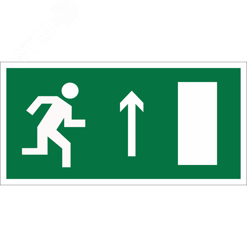 Знак безопасности BL-3015B.E11''Напр. к эвакуационному выходу прямо (прав.)''