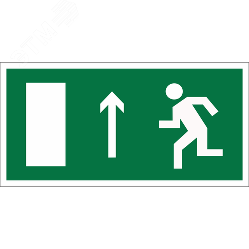 Знак безопасности BL-3015.E12''Напр. к эвакуационному выходу прямо (лев.)''