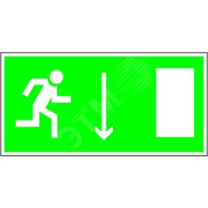 Знак безопасности BL-2010B.E09''Указ. двери эвакуац. выхода (прав.)''