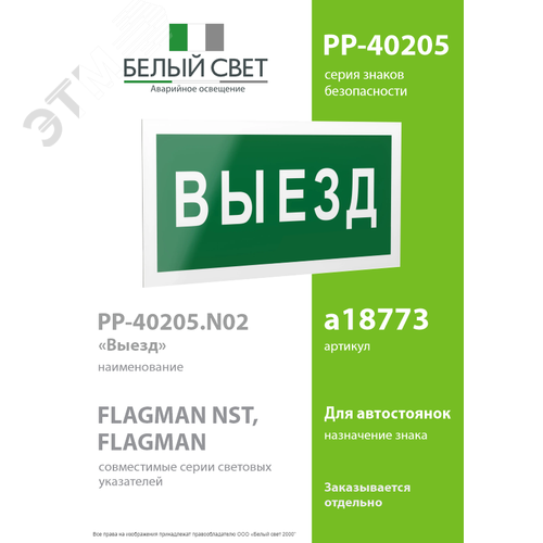 Знак безопасности PP-40205.N02''Выезд'' 2