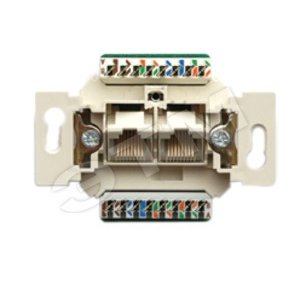 GUSI Механизм розетки компьютерной RJ45 2 гнезда без заземления - GUSI Electric