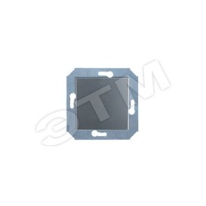 Выключатель одноклавишный, в рамку, серебро (C5B11.ВК1-004) - GUSI Electric